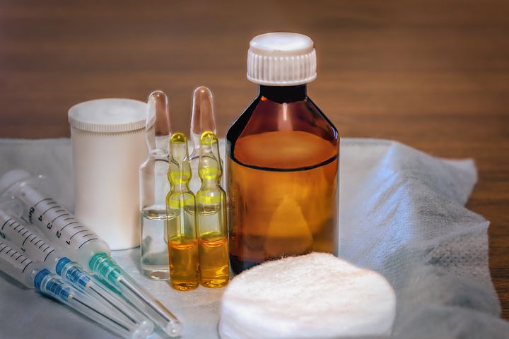 Ampule stříkačky dezinfekce